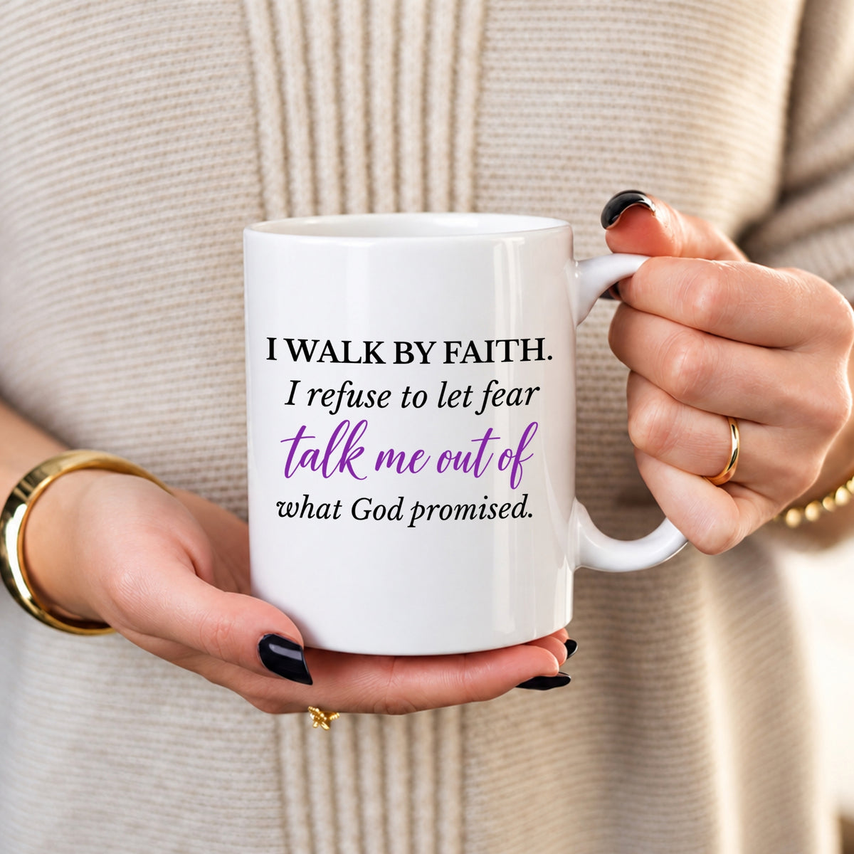 Personalized Walk by Faith Mug