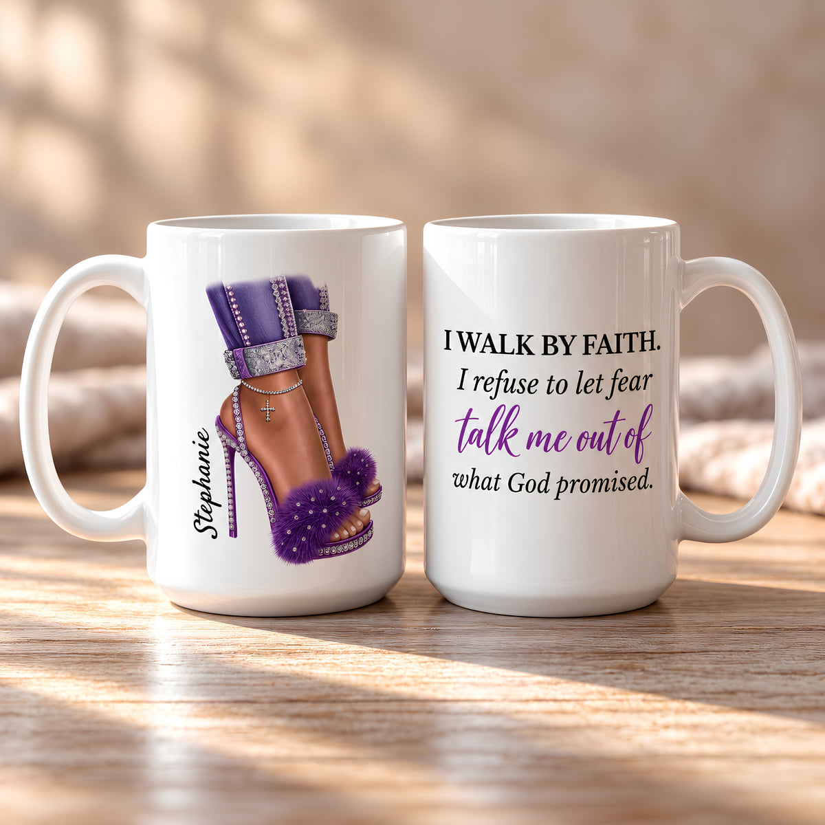 Personalized Walk by Faith Mug