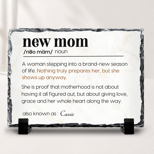 Personalized New Mom stone plaque first Mother's Day gift