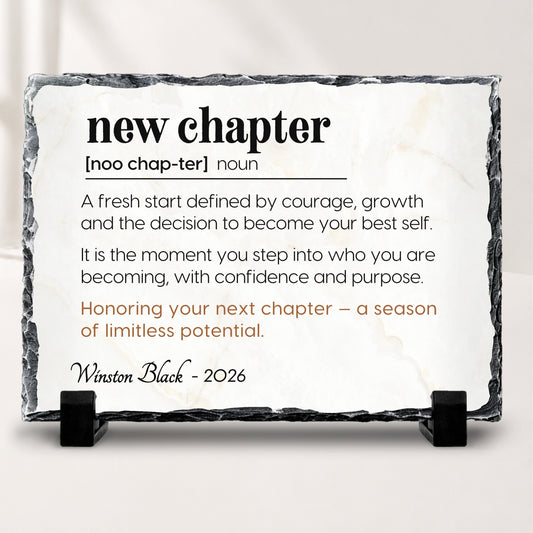 Personalized New Chapter Stone Plaque