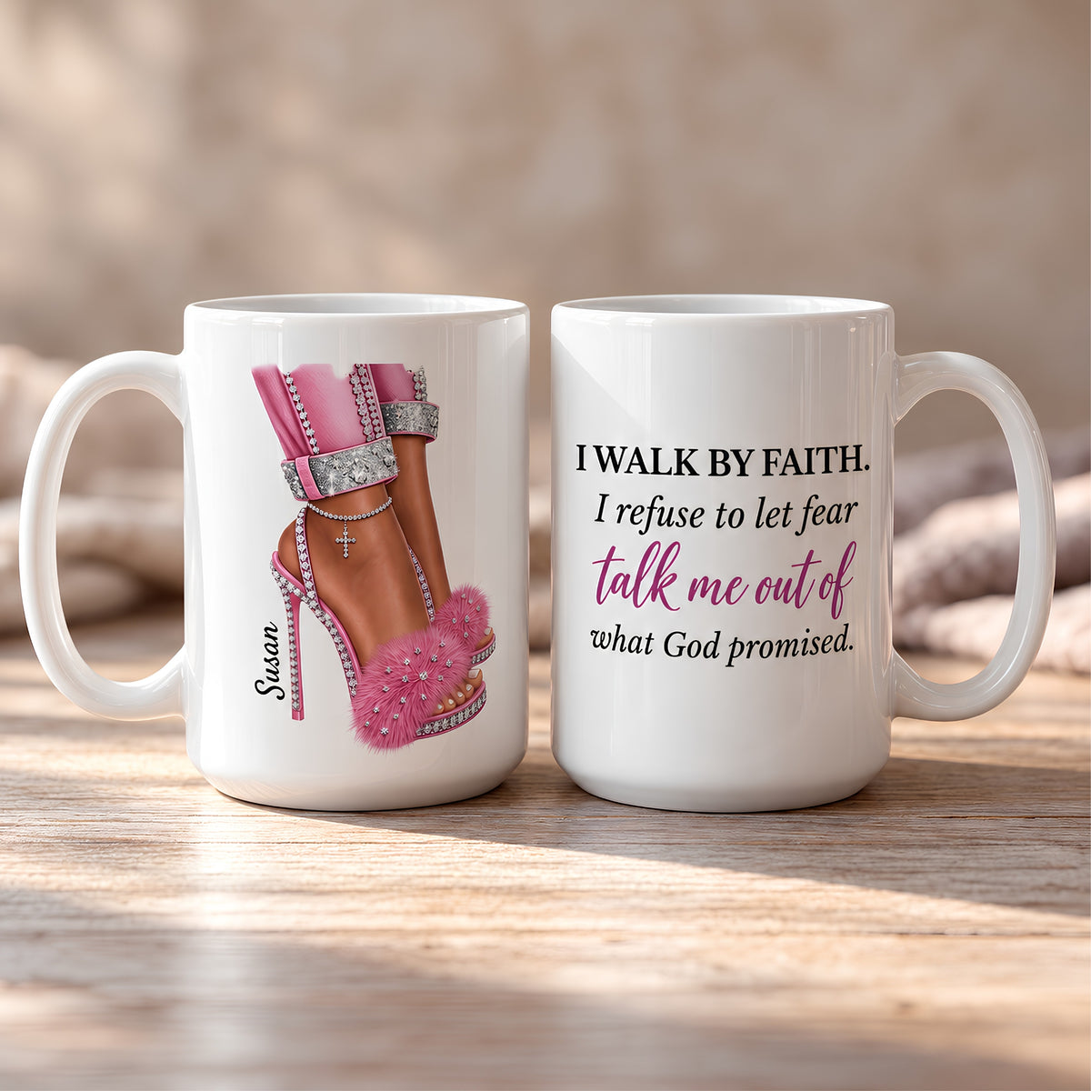 Personalized Walk by Faith Mug