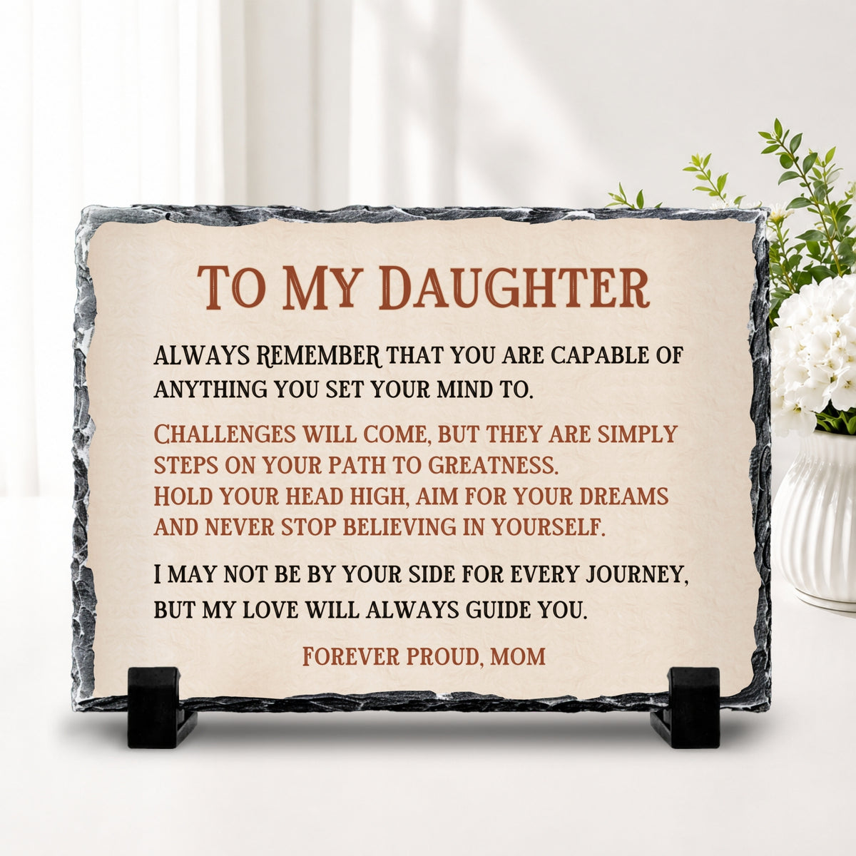 Meaningful gift for daughter from parent personalized stone keepsake