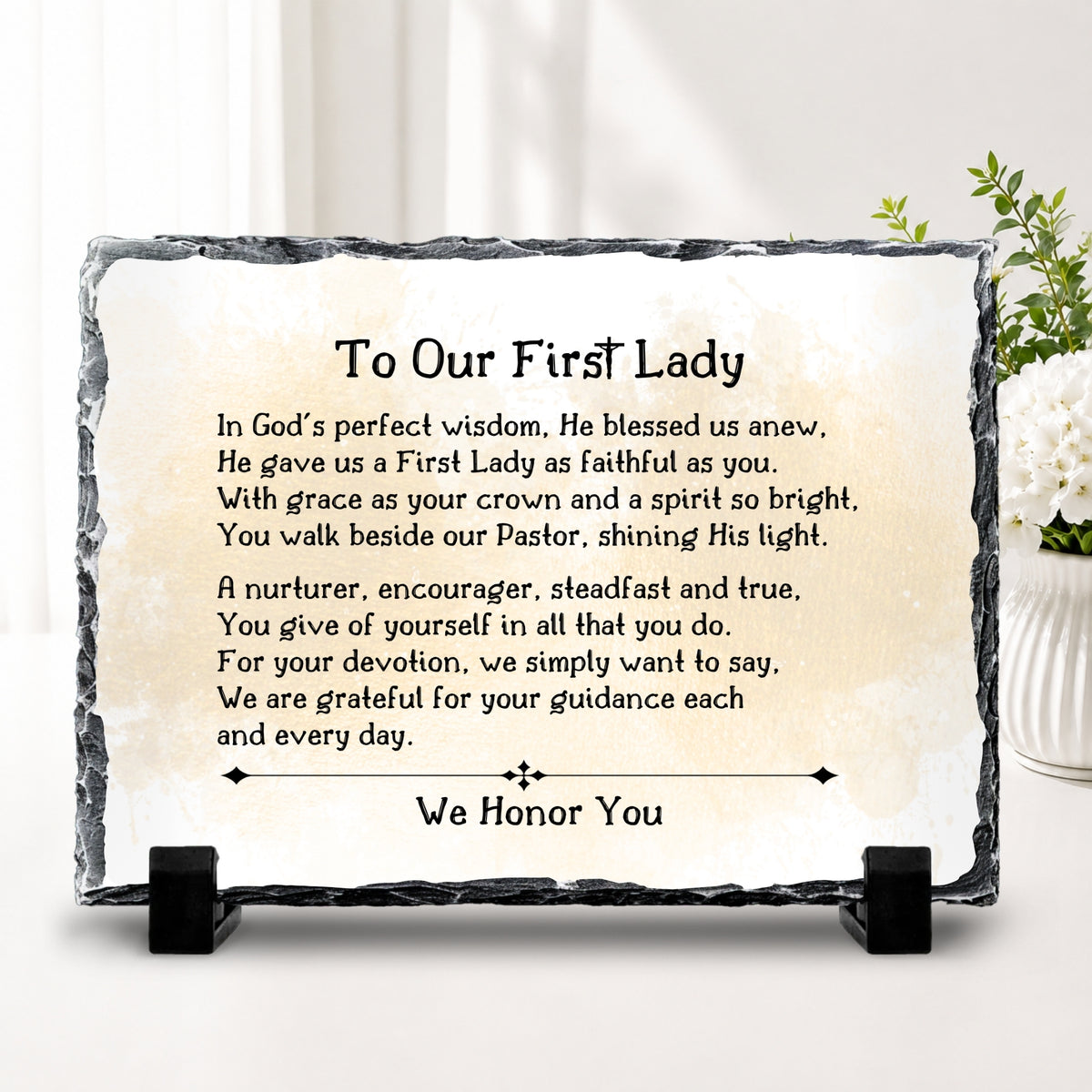 Pastor's wife appreciation gift personalized stone plaque