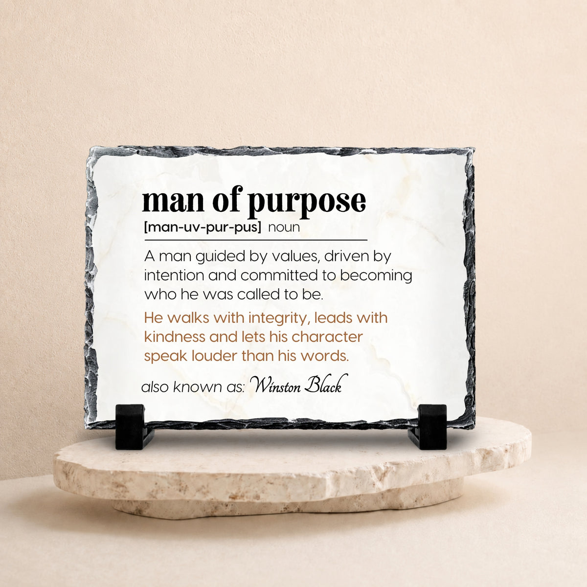 Inspirational office gift for husband mentor or male leader