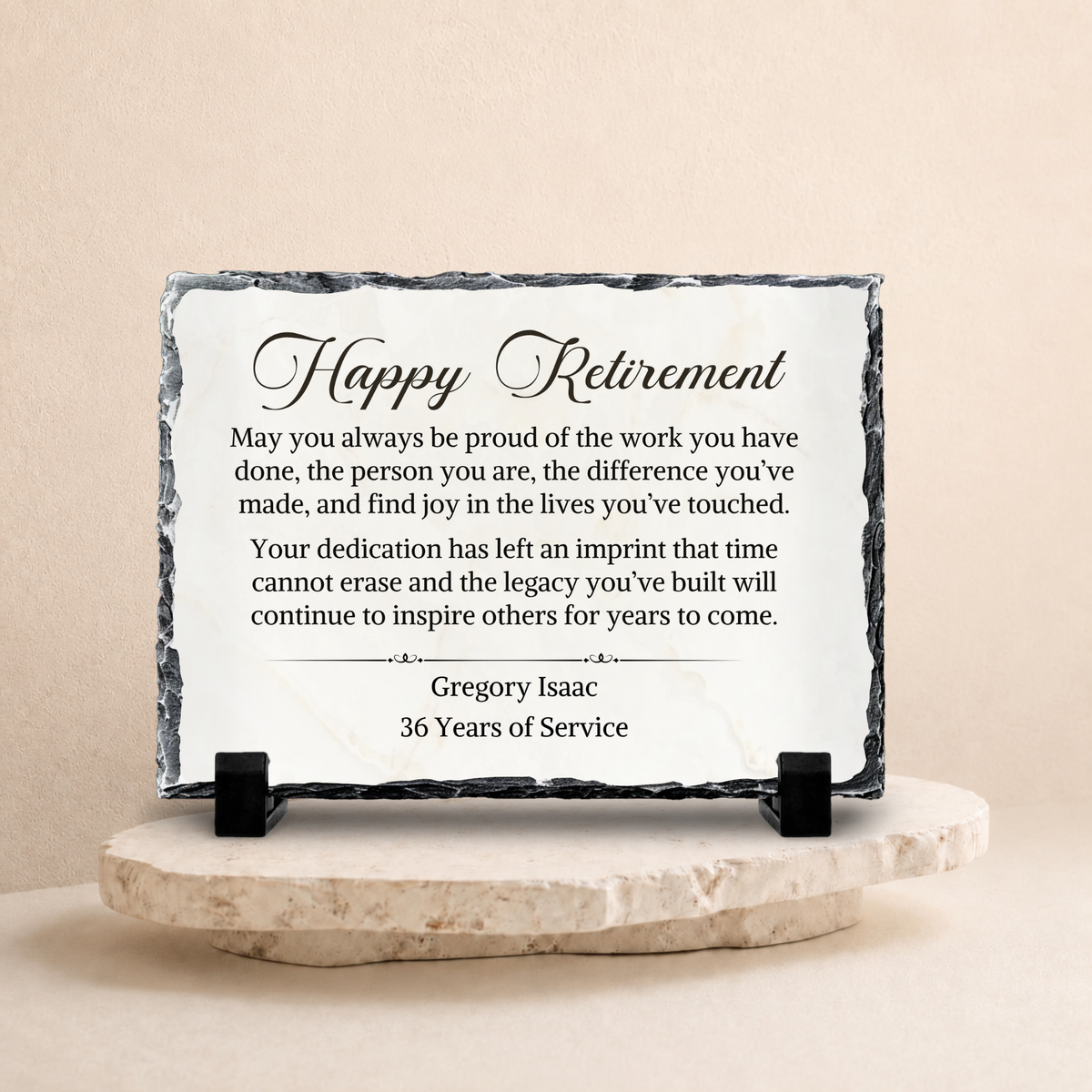Meaningful coworker retirement gift personalized with name