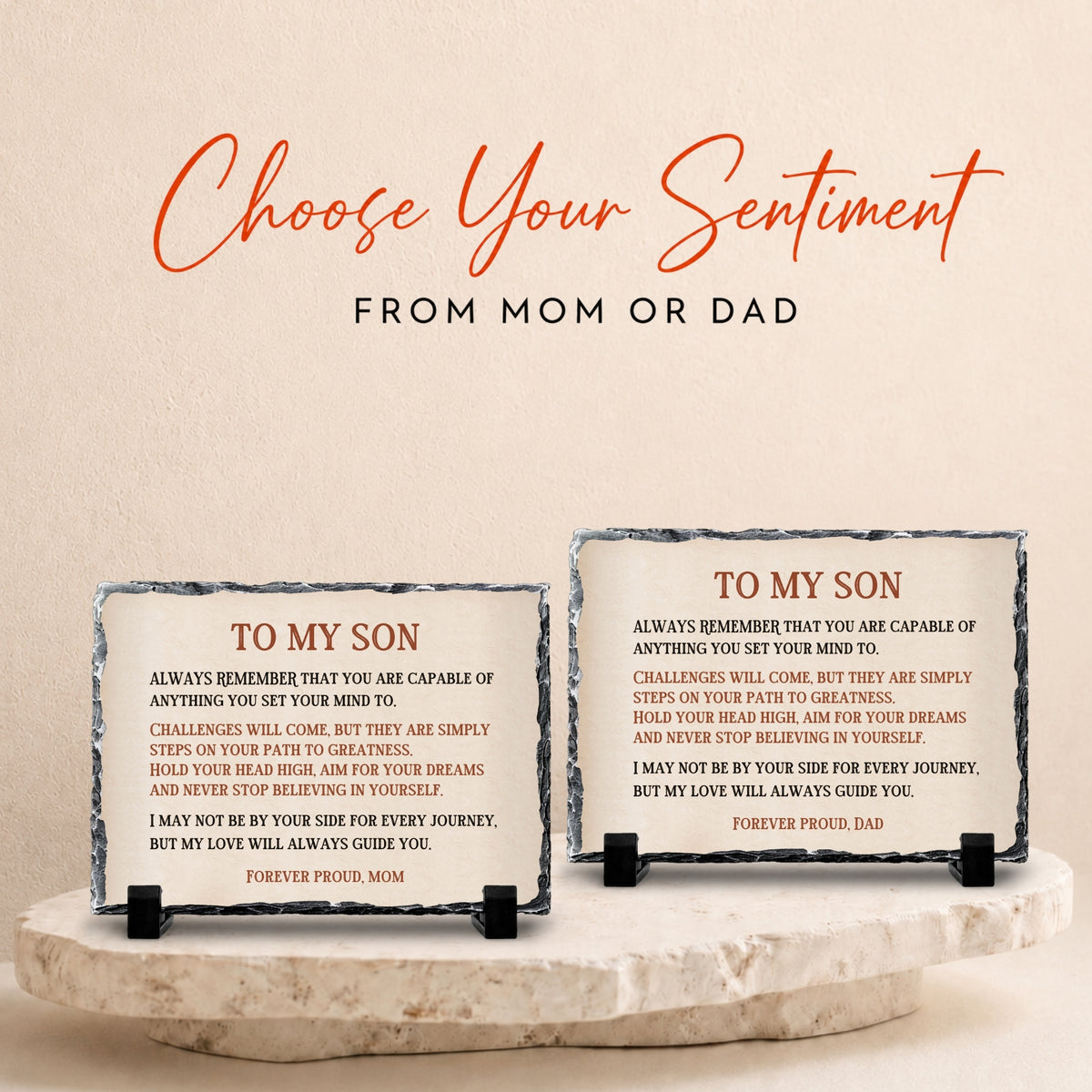 Inspirational son gift for birthday graduation or Christmas