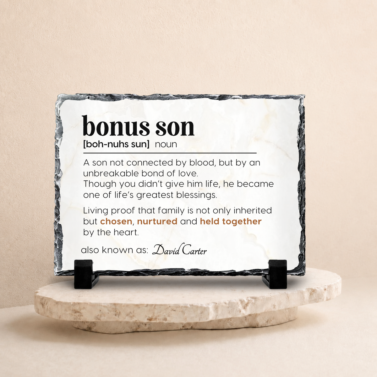 Personalized chosen family gift for foster son godson or nephew