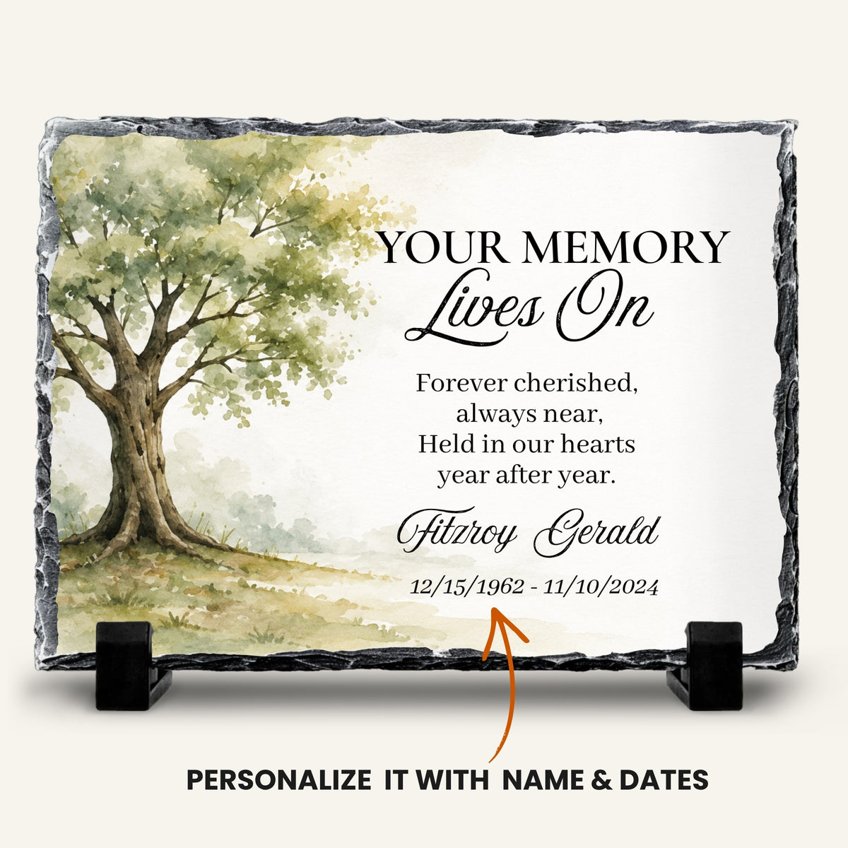 Personalized Memorial Stone Plaque | Tree of Life