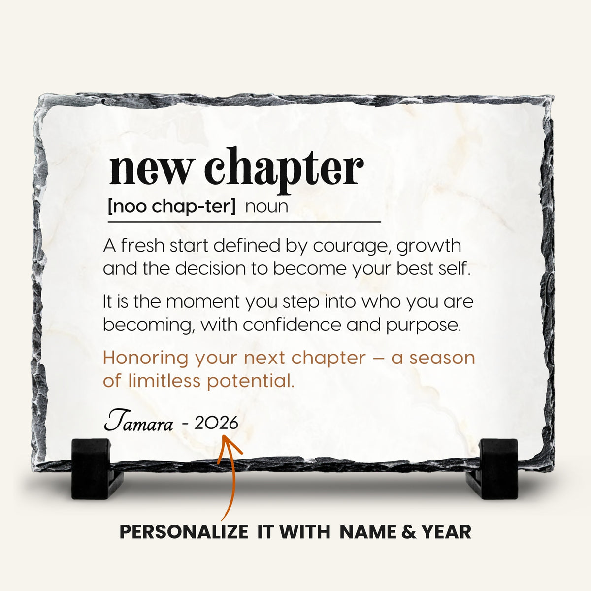Personalized New Chapter Stone Plaque