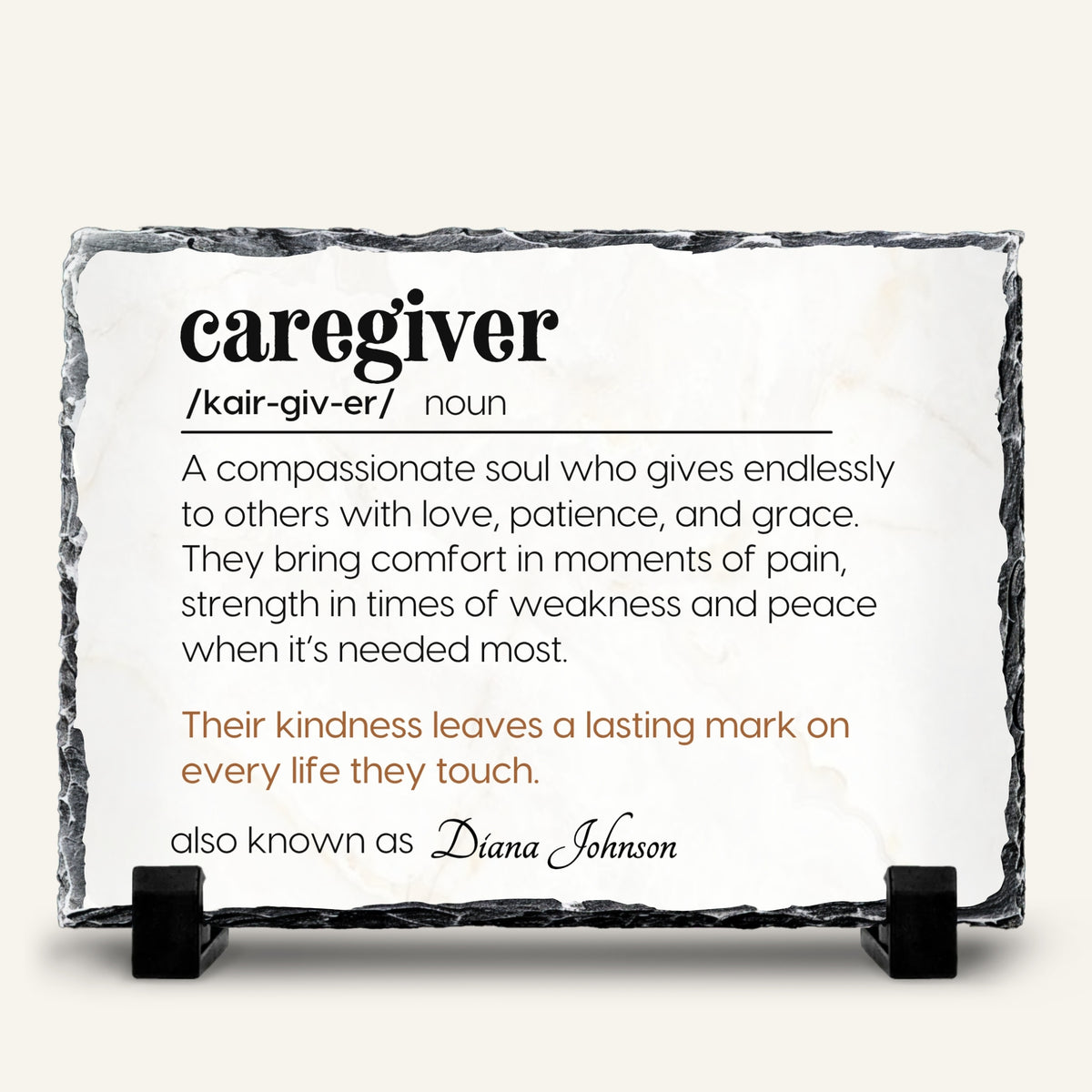 Personalized gift for assisted living or elder care worker