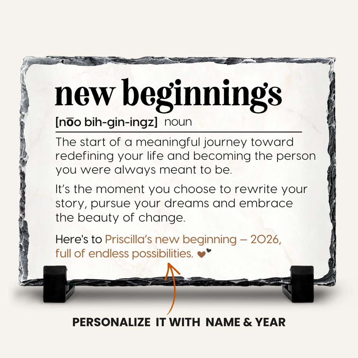 Fresh start keepsake for new job housewarming or life change
