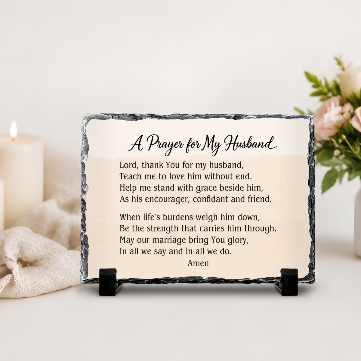 Personalized Prayer for Husband Stone Plaque