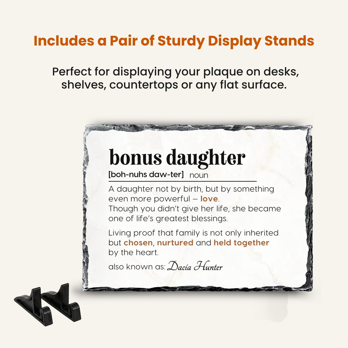 Blended family personalized keepsake for bonus daughter
