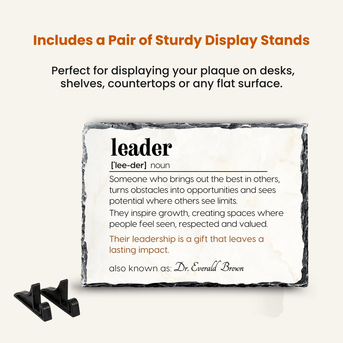 Inspirational Leader Definition gift for office desk or shelf