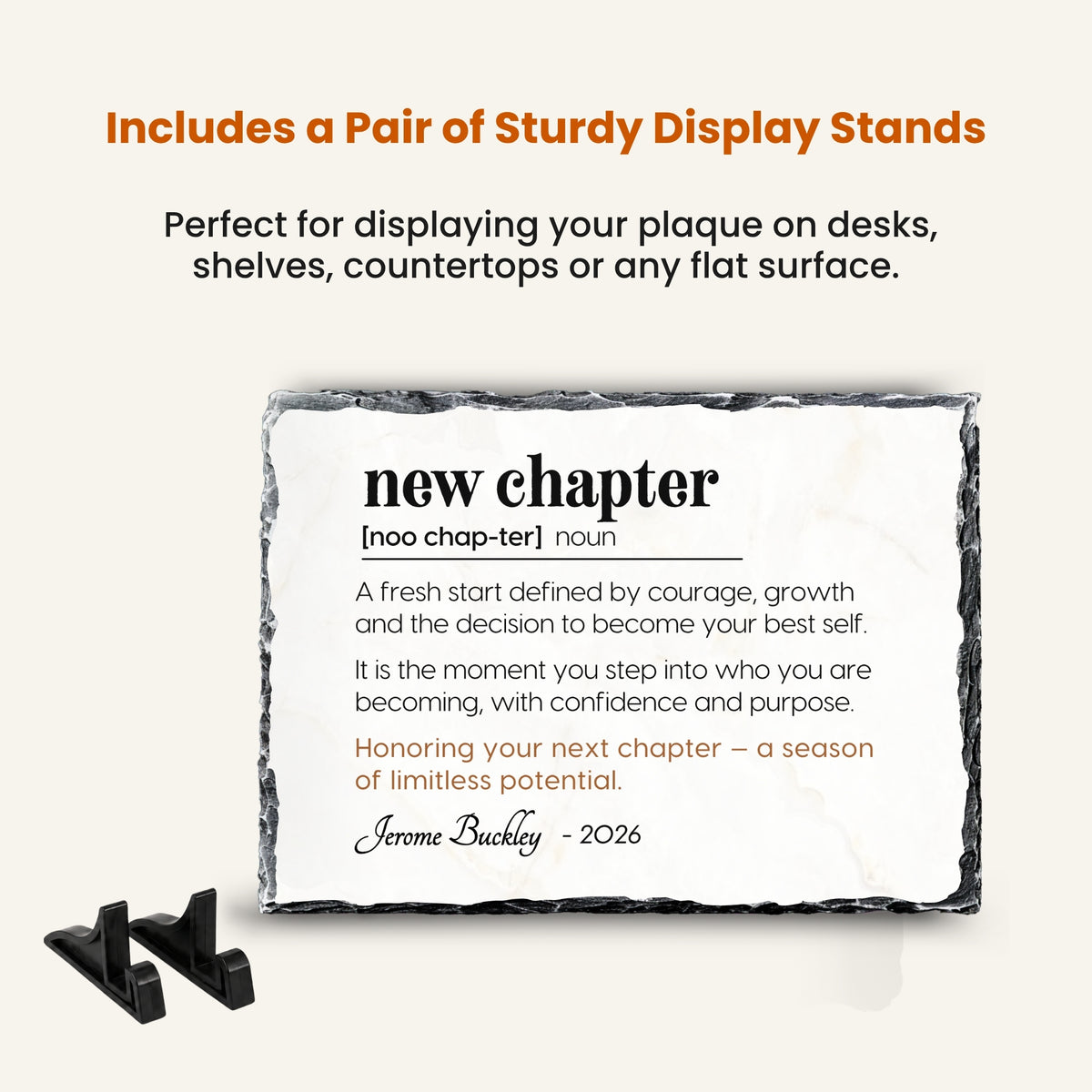 Personalized New Chapter Stone Plaque