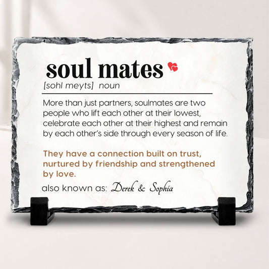 Personalized Soulmate Definition stone plaque anniversary gift